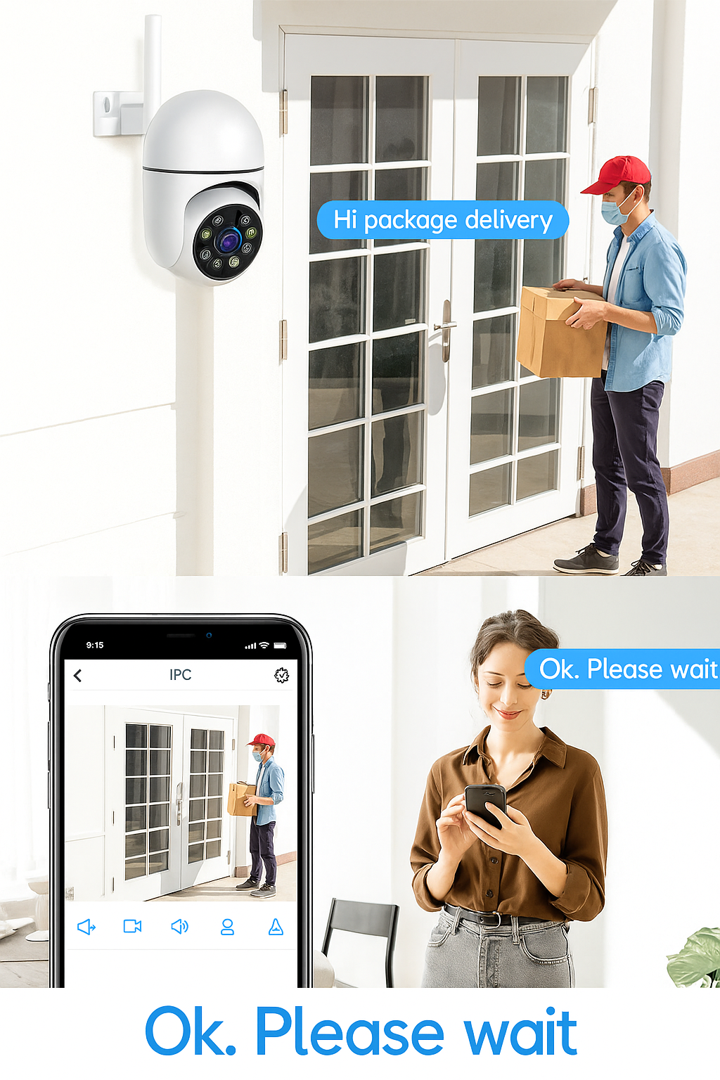 Arabic Mall™-8MP Wireless PTZ Security Camera