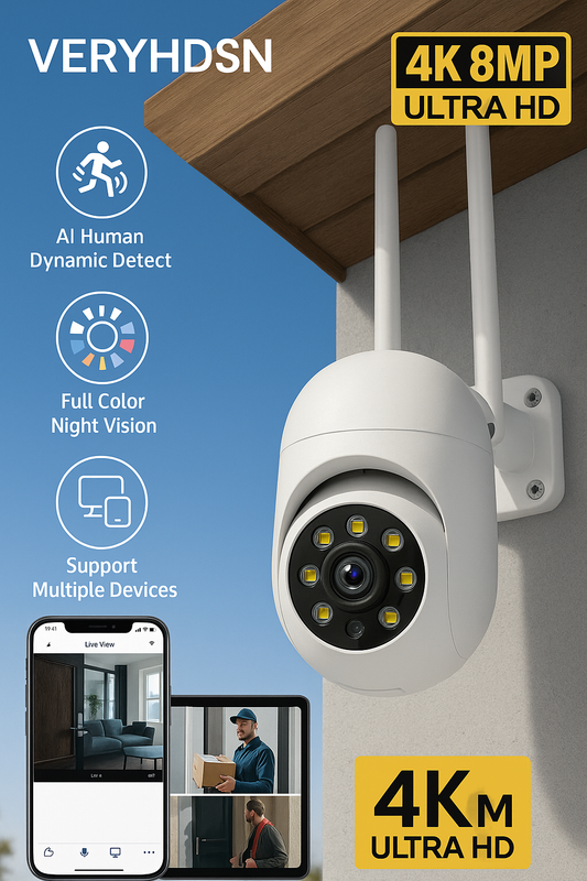 Arabic Mall™-8MP Wireless PTZ Security Camera