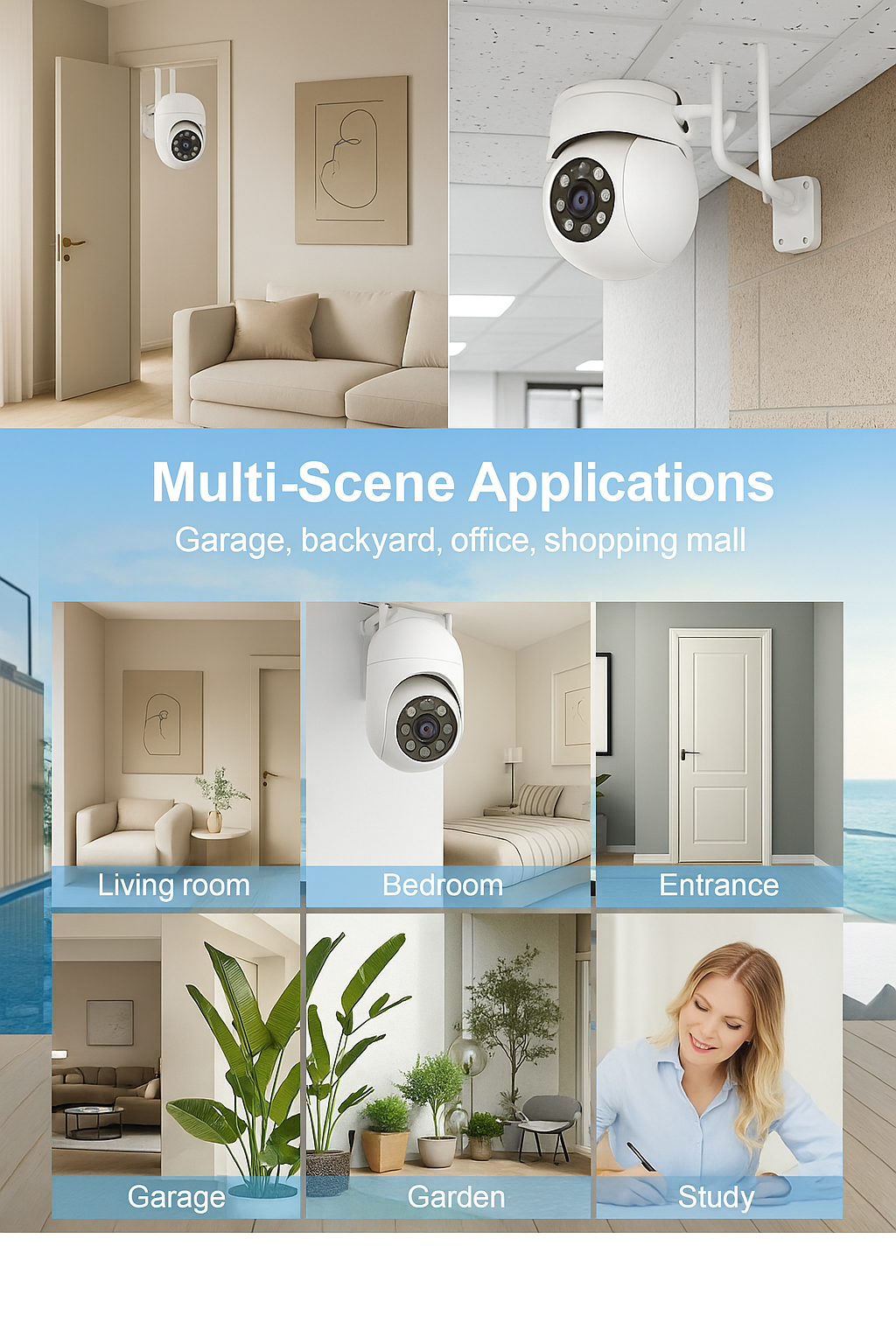 Arabic Mall™-8MP Wireless PTZ Security Camera